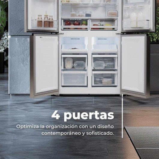 Frigorífico Americano Evvo F100X Total No Frost 189,5cm 490L E Inox