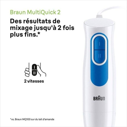 Batidora de inmersión Braun MultiQuick 2 MQ20.236M 600 W 2 Velocidades EasyTwist 0.5 L