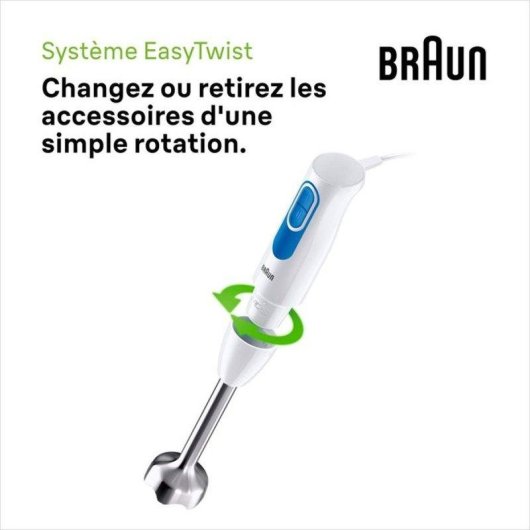 Batidora de inmersión Braun MultiQuick 2 MQ20.236M 600 W 2 Velocidades EasyTwist 0.5 L