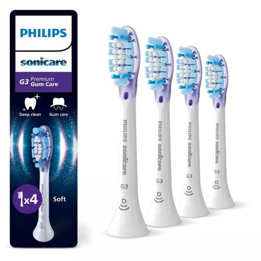 Brossette Dentaire Philips Sonicare G3 Premium Gum Care HX9054/87 4 Unités Extra Doux