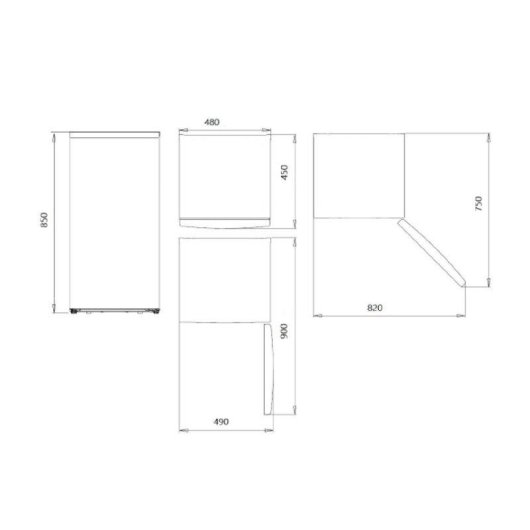 Frigorífico Una Puerta Hyundai HR84500E Cíclico 85cm 88L E Blanco