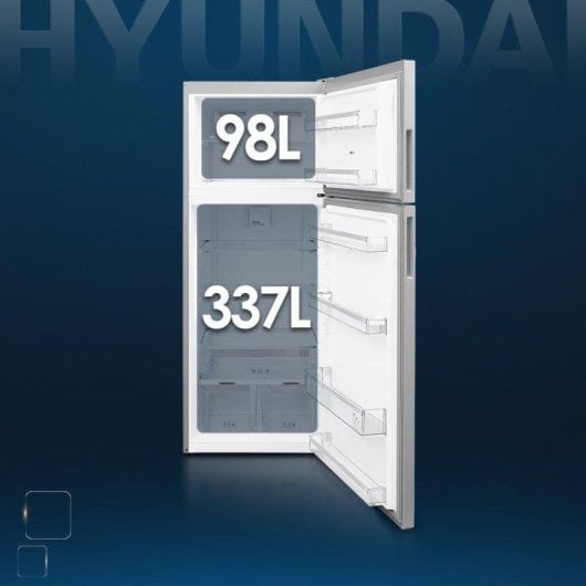Frigorífico Dos Puertas Hyundai HF183700ENFX No Frost 183cm 435L E Inox