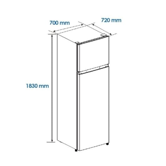 Frigorífico Dos Puertas Hyundai HF183700ENFX No Frost 183cm 435L E Inox