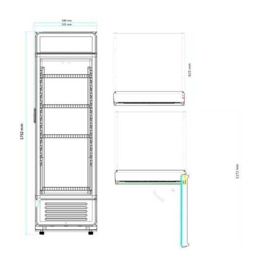 Frigorífico Una Puerta Aspes ARH1755500ENF Ventilado 175,2cm 275L E Negro Display LED