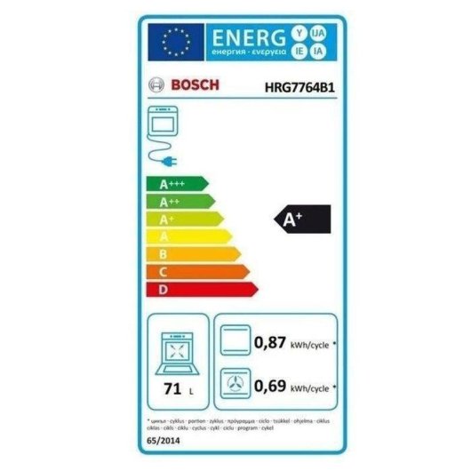 Four Encastrable Bosch Serie 8 HRG7764B1 Pyrolyse Vapeur 71L 60cm A+ AirFry Noir