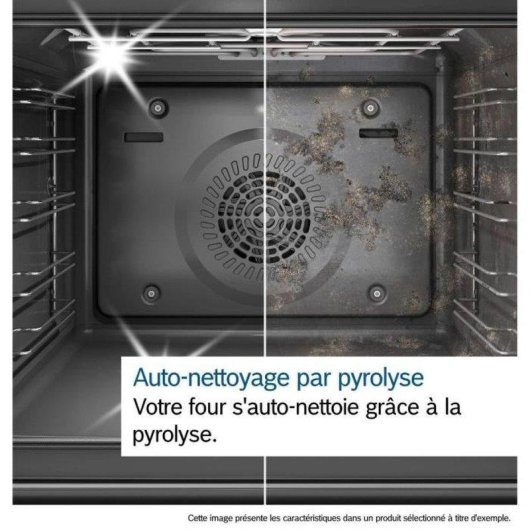 Four Encastrable Bosch Serie 8 HRG7764B1 Pyrolyse Vapeur 71L 60cm A+ AirFry Noir