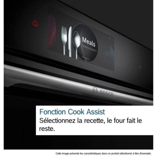 Four Encastrable Bosch Serie 8 HRG7764B1 Pyrolyse Vapeur 71L 60cm A+ AirFry Noir