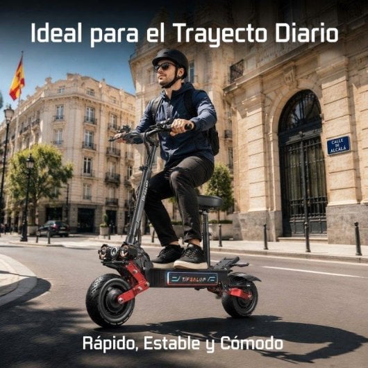 Monopattino elettrico Tifgalop 6000W Autonomia 100km Ruote 11" Off-road Freni idraulici