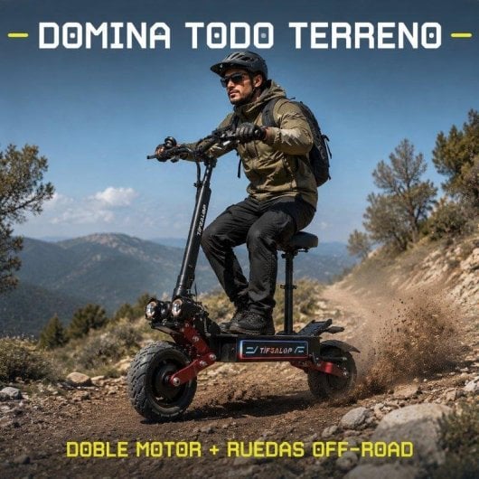 Monopattino elettrico Tifgalop 6000W Autonomia 100km Ruote 11" Off-road Freni idraulici