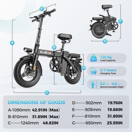 Bicicleta eléctrica Toofly GS3 400W 48V 15Ah 14"