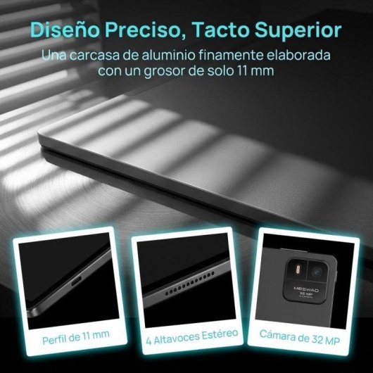 Tablet MESWAO B3 WiFi 15,6" 6GB 128GB Negra con Teclado y Stylus Pen