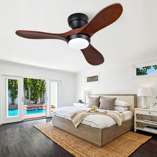 Deckenventilator mit Licht Welltin EU-36BK-1690SH3-316 91cm 6 Stufen DC Leise Fernbedienung Reversibel