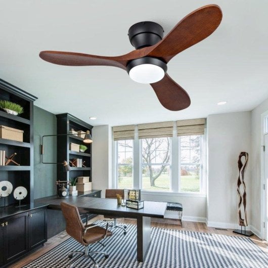 Deckenventilator mit Licht Welltin EU-36BK-1690SH3-316 91cm 6 Stufen DC Leise Fernbedienung Reversibel