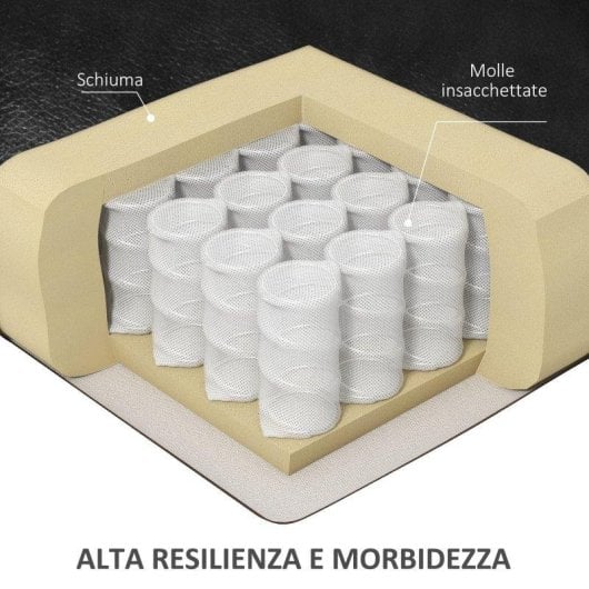 Poltrona da Ufficio Massaggiante e Riscaldata Aosom 2 Punti Massaggio 8 Programmi