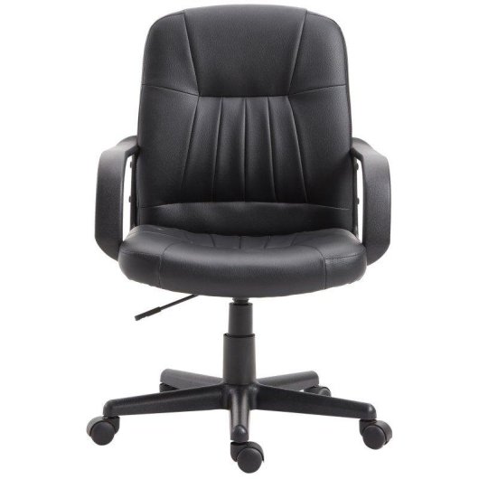 Sedia da Ufficio Aosom Ergonomica Girevole 60x60 Nero