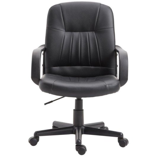 Sedia da Ufficio Aosom Ergonomica Girevole 60x60 Nero