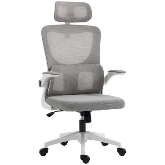 Sedia Da Ufficio Ergonomica Aosom Poggiatesta Regolabile