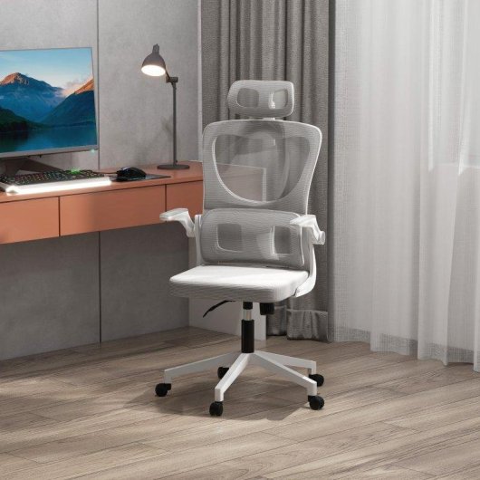 Sedia Da Ufficio Ergonomica Aosom Poggiatesta Regolabile
