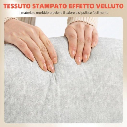 Sedia Da Ufficio Ergonomica Velour Bianco Crema Braccioli Ribaltabili
