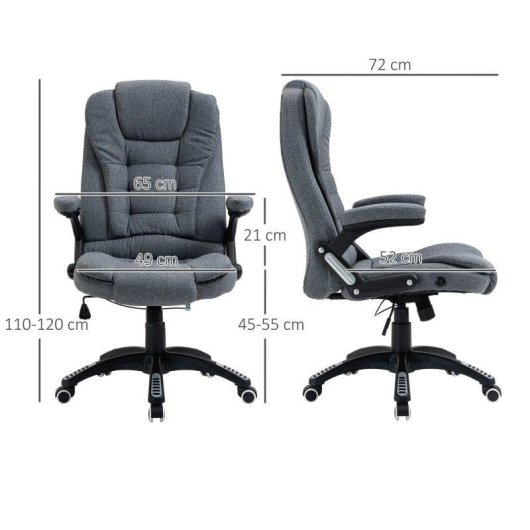 Sedia Da Ufficio Aosom Ergonomica Reclinabile 130 deg