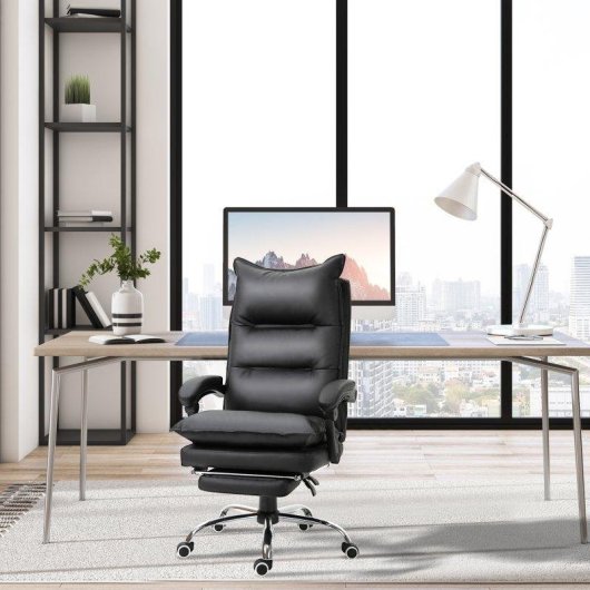 Sedia Ufficio Ergonomica Reclinabile Aosom 155 deg Poggiapiedi