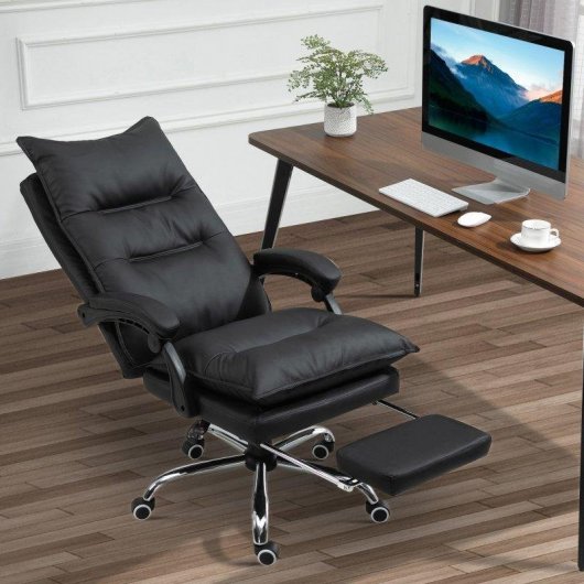 Sedia Ufficio Ergonomica Reclinabile Aosom 155 deg Poggiapiedi