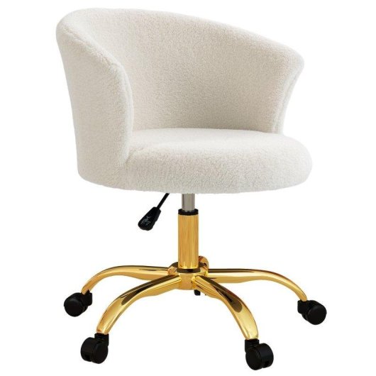 Sedia Da Ufficio Regolabile In Altezza Con Seduta Girevole Velvet Teddy B/I