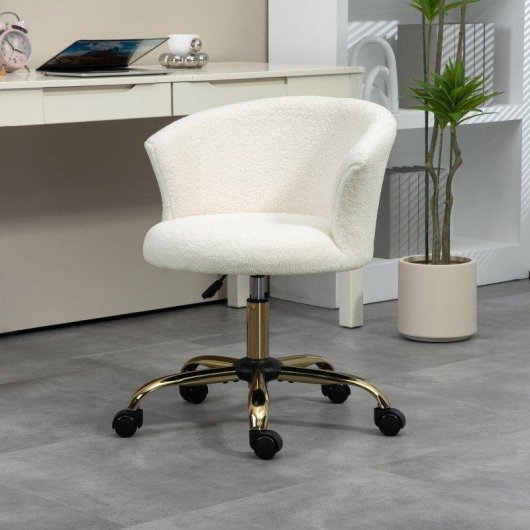 Sedia Da Ufficio Regolabile In Altezza Con Seduta Girevole Velvet Teddy B/I