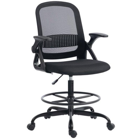Sedia da Ufficio Ergonomica Aosom con sostegno lombare e poggiapiedi
