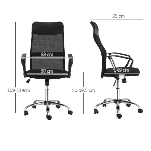Sedia Ergonomica da Ufficio girevole con ruote schienale a rete