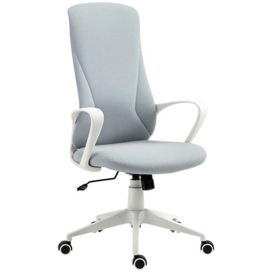 Sedia Da Ufficio Ergonomica Aosom Altezza Regolabile Inclinazione 62x56x110-119,5 Cm