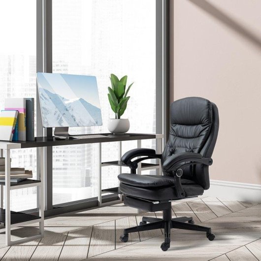 Sedia Da Ufficio Massaggiante Aosom 64x69x107-115cm Nero