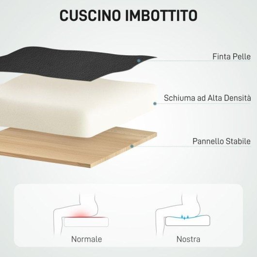 Sedia da ufficio massaggiante Aosom nero con poggiapiedi