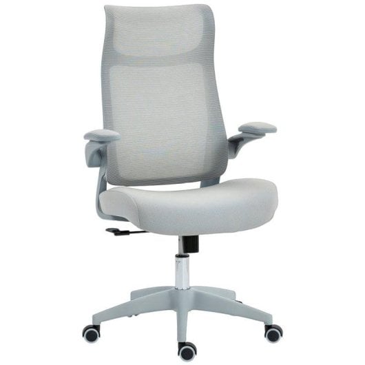 Sedia Da Ufficio Ergonomica Aosom Braccioli 3D Retic Back Grigio