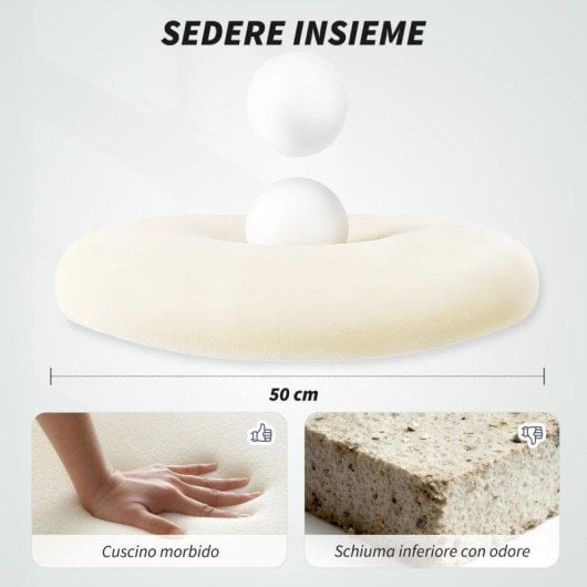 Sedia Da Ufficio Ergonomica Aosom Braccioli 3D Retic Back Grigio