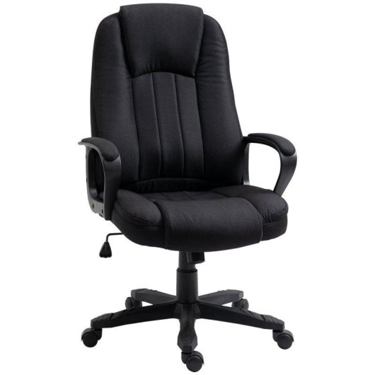 Poltrona da ufficio Aosom massaggiante regolabile nera 60x74x106-116cm