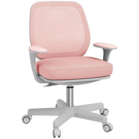Sedia Da Ufficio Ergonomica Aosom Rosa