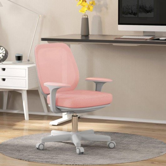 Sedia Da Ufficio Ergonomica Aosom Rosa