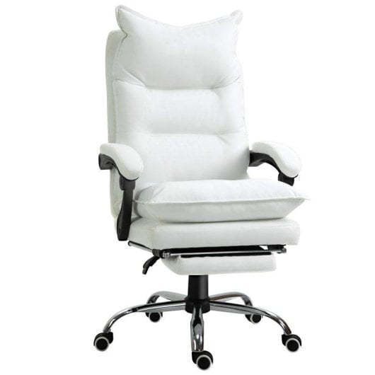 Sedia Ufficio Ergonomica Reclinabile 155 di Aosom con Poggiapiedi
