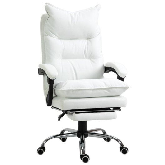 Sedia Ufficio Ergonomica Reclinabile 155 di Aosom con Poggiapiedi