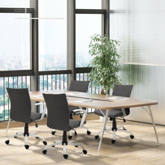 Sedia da ufficio Aosom ergonomica regolabile con ruote 61x61x89-99 cm