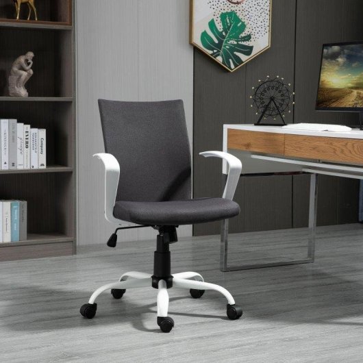 Sedia da ufficio Aosom ergonomica regolabile con ruote 61x61x89-99 cm