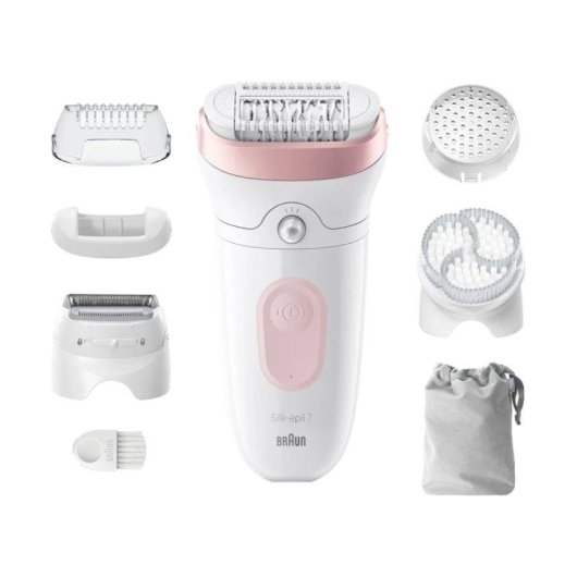 Épilateur Électrique Braun Silk-épil 7 SE7-060 sans Fil 40 Pinces Wet & Dry
