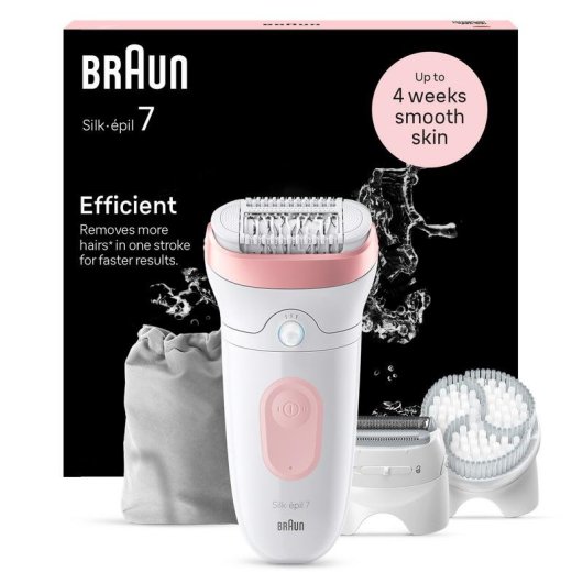 Épilateur Électrique Braun Silk-épil 7 SE7-060 sans Fil 40 Pinces Wet & Dry