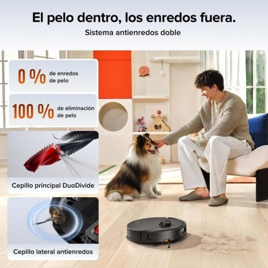 Robot Aspirador y Fregasuelos Roborock Qrevo 2 Pro con Autovaciado Navegación Inteligente 25000 Pa