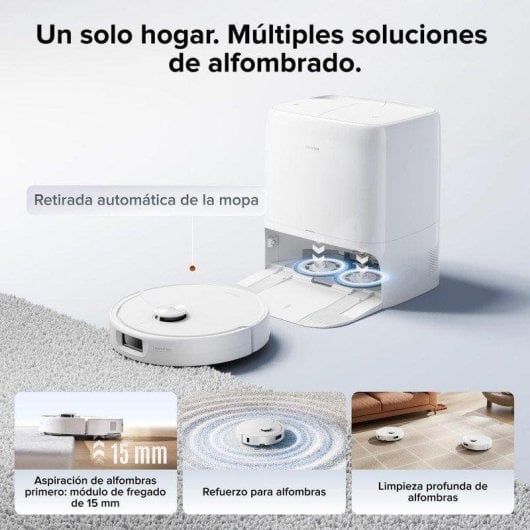 Robot aspirador y fregasuelos Roborock Qrevo 2 Pro con autovaciado 25000 Pa navegación inteligente sistema antienredos