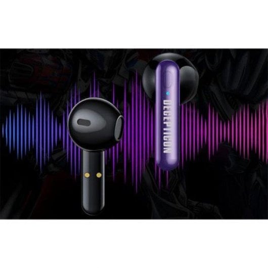 Écouteurs Transformers TF-T03 Bluetooth 5.3 HiFi stéréo 20h autonomie violet