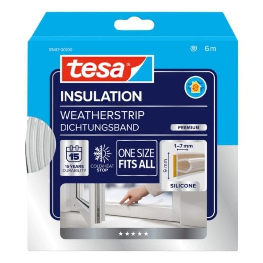 Burlete Aislante Tesa Silicona Transparente 6 m