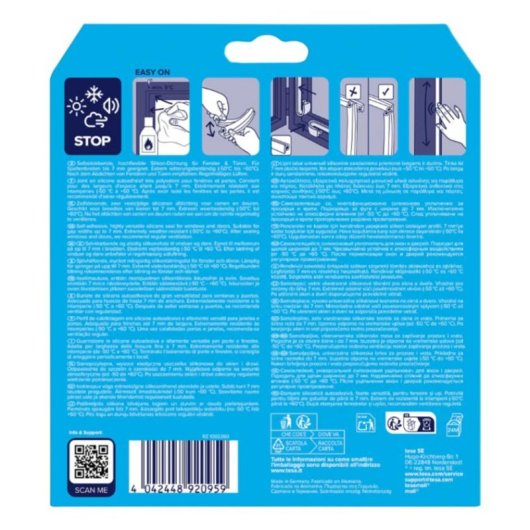 Burlete Aislante Tesa Silicona Transparente 6 m