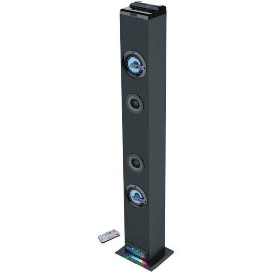 Colunas Inovalley Torre Bluetooth 60W com LED multicolorido e rádio FM